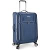 imageTravelers Choice Lares Softside Expandable Luggage with Spinner Wheels Purple 2 Piece Luggage SetNavy