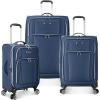 imageTravelers Choice Lares Softside Expandable Luggage with Spinner Wheels Purple 2 Piece Luggage SetNavy