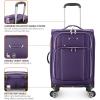 imageTravelers Choice Lares Softside Expandable Luggage with Spinner Wheels Purple 2 Piece Luggage SetPurple