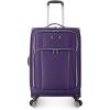 imageTravelers Choice Lares Softside Expandable Luggage with Spinner Wheels Purple 2 Piece Luggage SetPurple