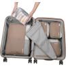 imageTravelers Choice Cloverland Packing Cubes 5Piece Set Light BeigeLight Beige