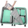 imageTravelers Choice Cloverland Packing Cubes 5Piece Set Light BeigeMint