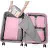 imageTravelers Choice Cloverland Packing Cubes 5Piece Set Light BeigePink