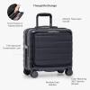 imageTravelers Choice Edinburgh II Hardside Luggage with Spinner Wheels TSA Lock Black 16Inch MiniBlack