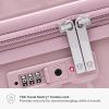 imageTravelers Choice Edinburgh II Hardside Luggage with Spinner Wheels TSA Lock Black 16Inch MiniMuted Pink
