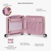 imageTravelers Choice Edinburgh II Hardside Luggage with Spinner Wheels TSA Lock Black 16Inch MiniMuted Pink