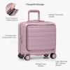 imageTravelers Choice Edinburgh II Hardside Luggage with Spinner Wheels TSA Lock Black 16Inch MiniMuted Pink