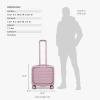 imageTravelers Choice Edinburgh II Hardside Luggage with Spinner Wheels TSA Lock Black 16Inch MiniMuted Pink