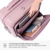 imageTravelers Choice Edinburgh II Hardside Luggage with Spinner Wheels TSA Lock Black 16Inch MiniMuted Pink