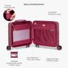 imageTravelers Choice Edinburgh II Hardside Luggage with Spinner Wheels TSA Lock Black 16Inch MiniRed