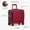 imageTravelers Choice Edinburgh II Hardside Luggage with Spinner Wheels TSA Lock Black 16Inch MiniRed