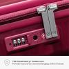 imageTravelers Choice Edinburgh II Hardside Luggage with Spinner Wheels TSA Lock Black 16Inch MiniRed