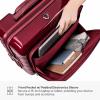 imageTravelers Choice Edinburgh II Hardside Luggage with Spinner Wheels TSA Lock Black 16Inch MiniRed