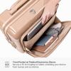 imageTravelers Choice Edinburgh II Hardside Luggage with Spinner Wheels TSA Lock Black 16Inch MiniSand