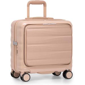 imageTravelers Choice Edinburgh II Hardside Luggage with Spinner Wheels TSA Lock Black 16Inch MiniSand