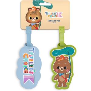 imageTravelers Choice Kids JoJo the Bears Travel Adventure 2Piece Luggage Tag Set for Suitcases